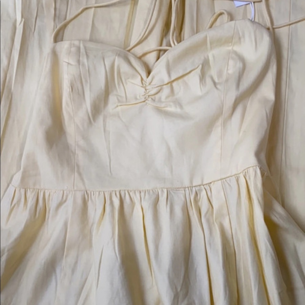 Reformation open back dress